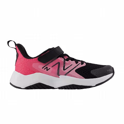 New Balance Rave Run v2 Bungee Lace Top Strap Big Kid 'Signal Pink Black'