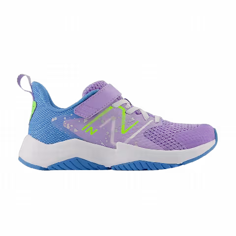 New Balance Rave Run v2 Bungee Lace Top Strap Big Kid 'Paint Splatter Pack - Lilac Glo Blue Pixel Green'