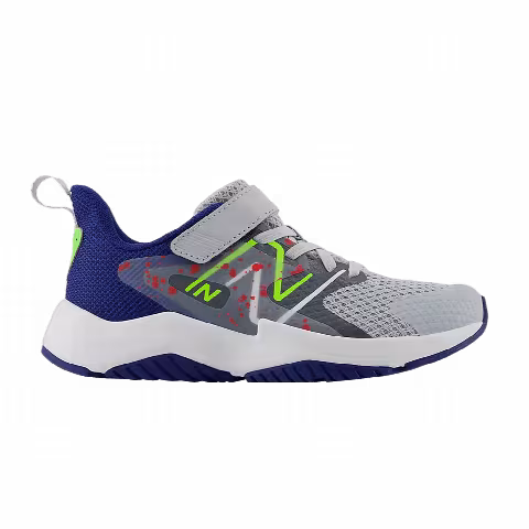 New Balance Rave Run v2 Bungee Lace Top Strap Big Kid 'Paint Splatter Pack - Granite Inkwell Green'