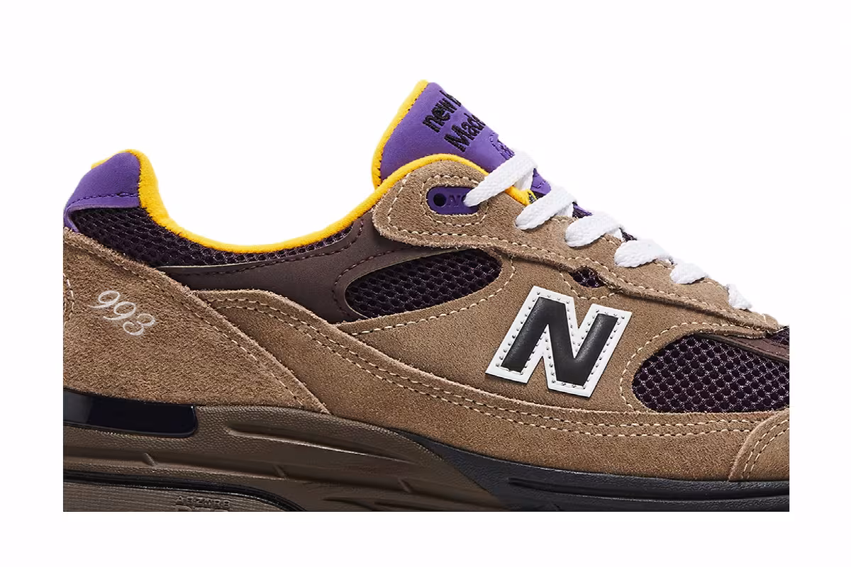 New Balance 993 Made in USA Mushroom Midnight Violet, view 3