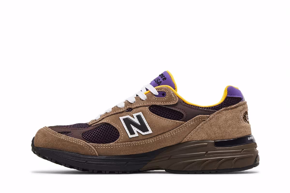 New Balance 993 Made in USA Mushroom Midnight Violet, view 4