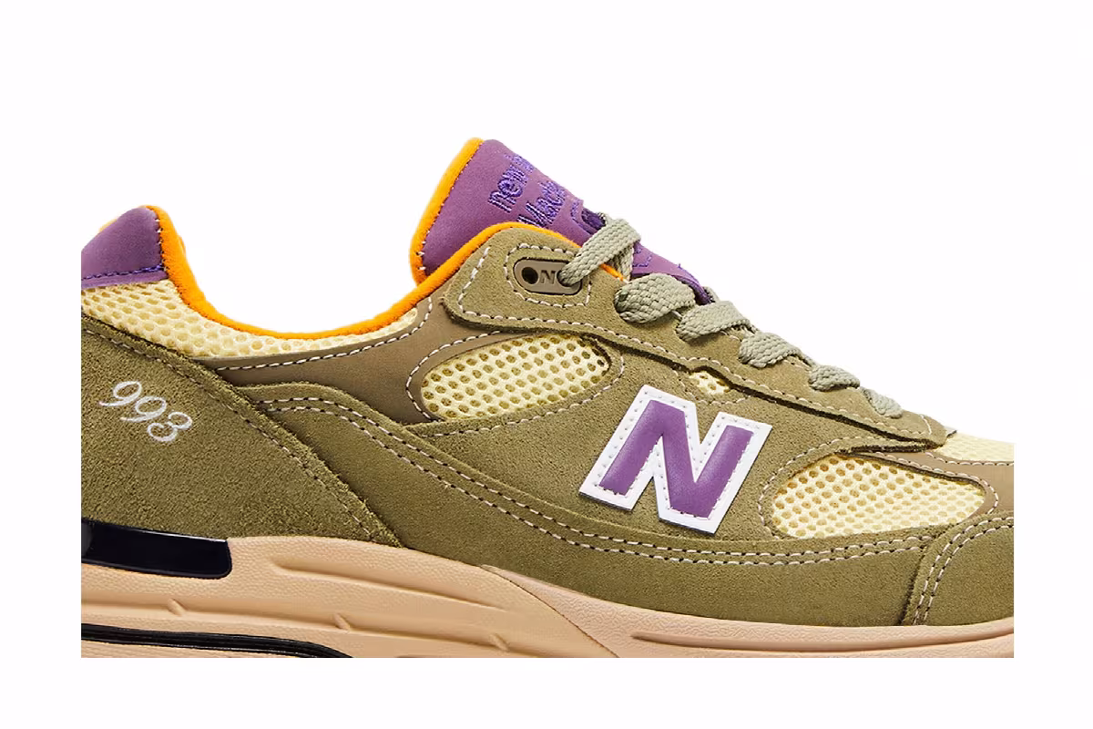 Teddy Santis x New Balance 993 Made in USA Olive Leaf Maize, view 3