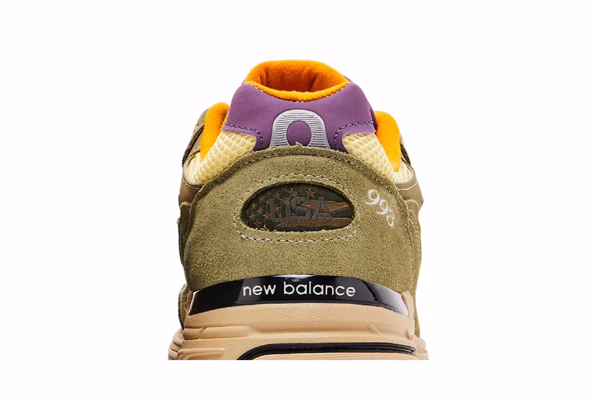 Teddy Santis x New Balance 993 Made in USA Olive Leaf Maize, view 8
