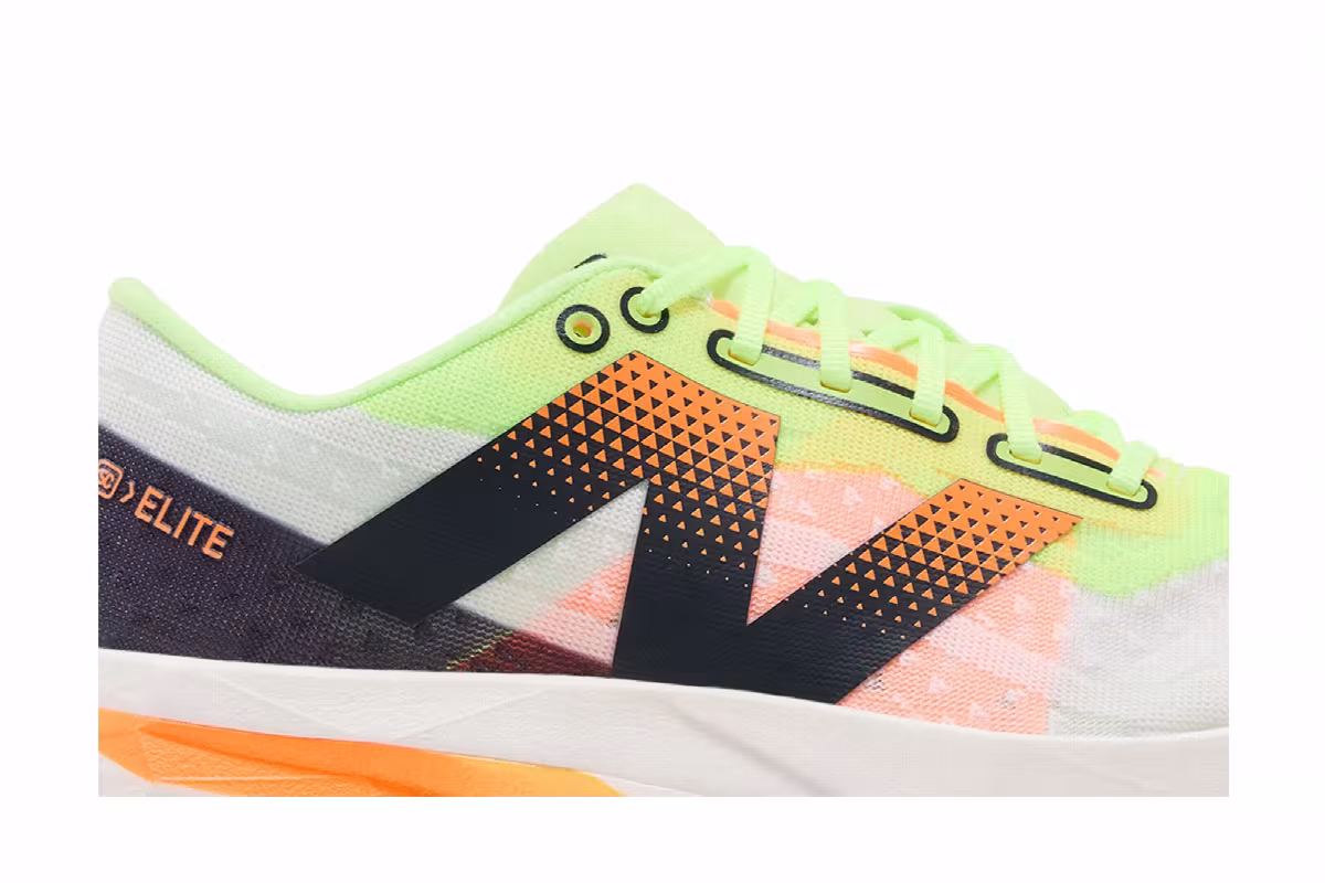 New Balance Women's FuelCell SuperComp Elite v4 White Lime Mango, view 3