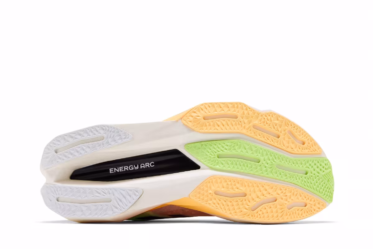 New Balance Women's FuelCell SuperComp Elite v4 White Lime Mango, view 5