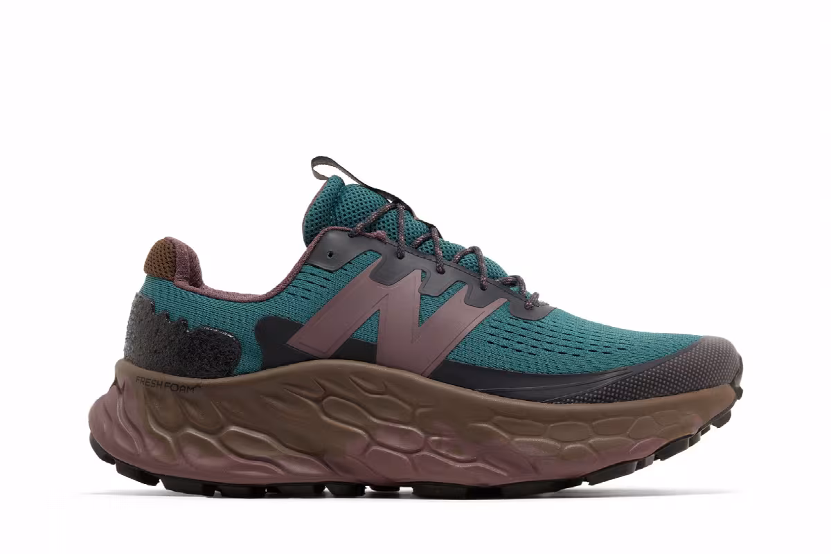 New Balance Fresh Foam X More Trail v3 New Spruce Dark Mushroom, view 2