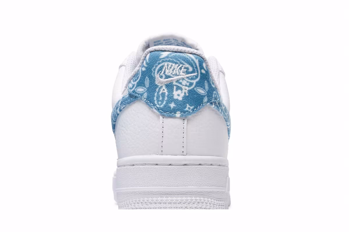 Nike Women's Air Force 1 Blue Paisley, view 8