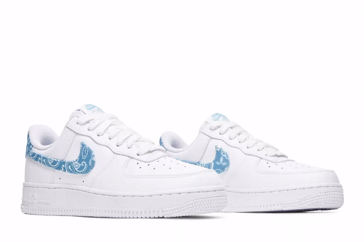 Nike Women's Air Force 1 Blue Paisley, view 9