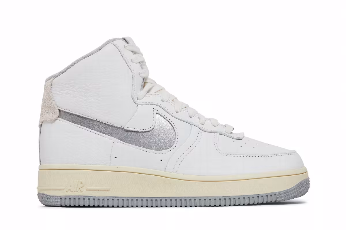 Nike Women's Air Force 1 High Sculpt White Light Smoke Grey, view 2