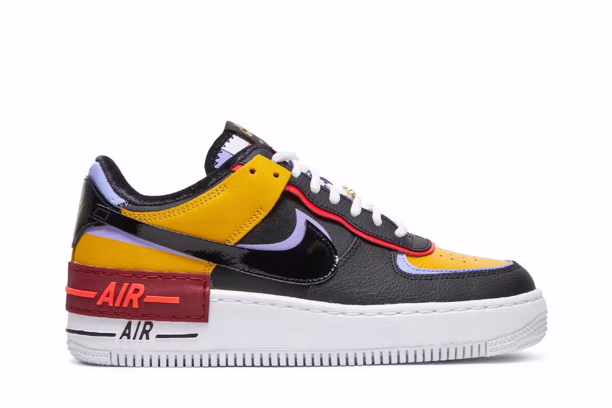 Nike Women's Air Force 1 Shadow Dark Sulfur, view 2