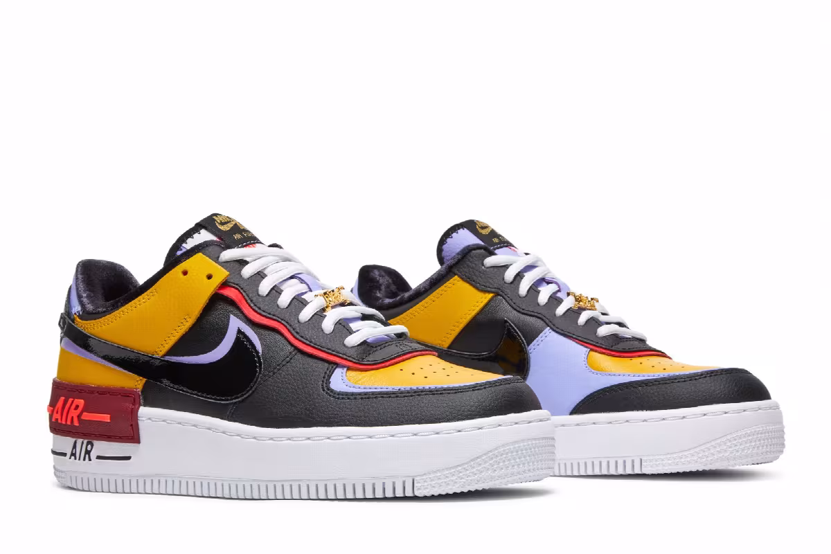 Nike Women's Air Force 1 Shadow Dark Sulfur, view 9