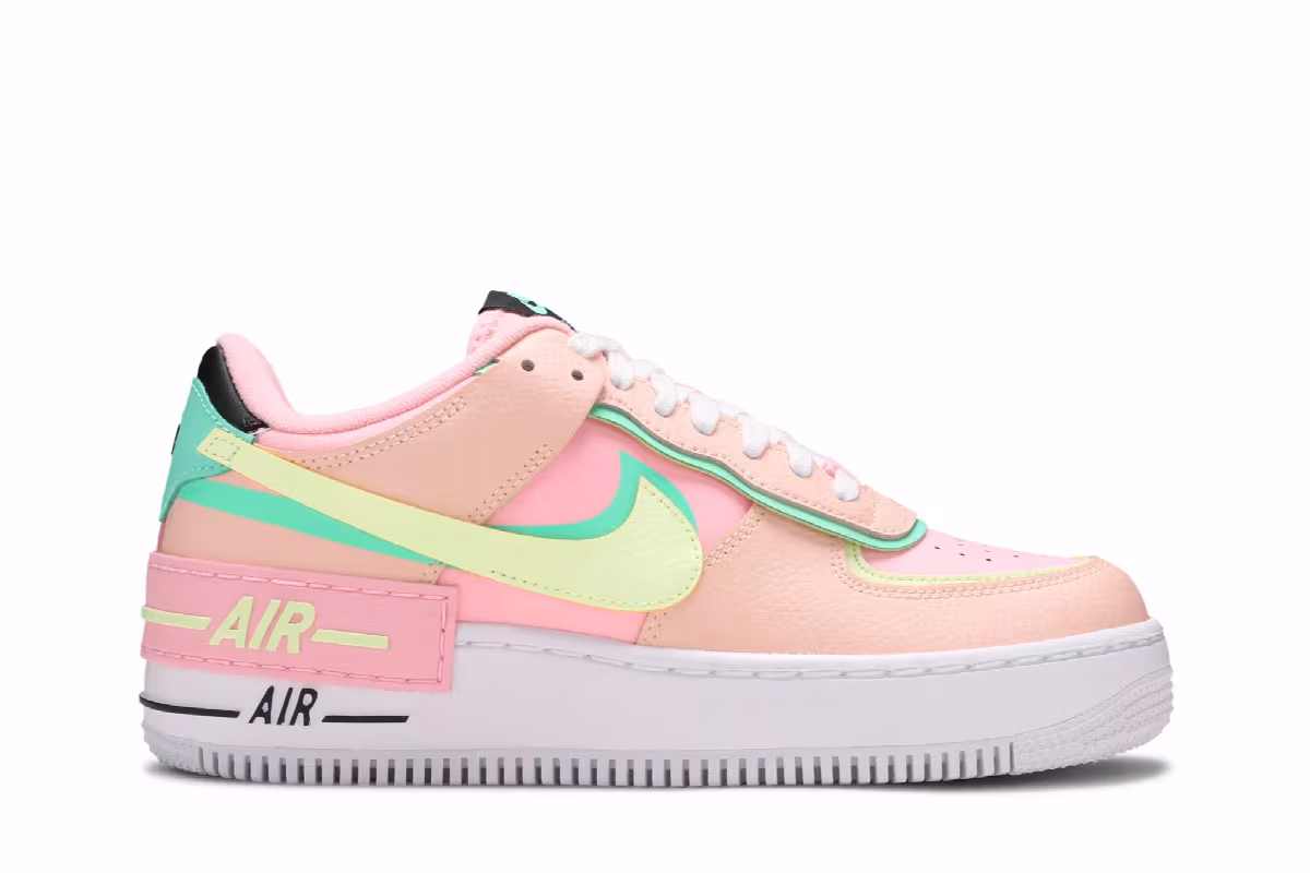 Nike Women's Air Force 1 Shadow Arctic Punch Barely Volt, view 2