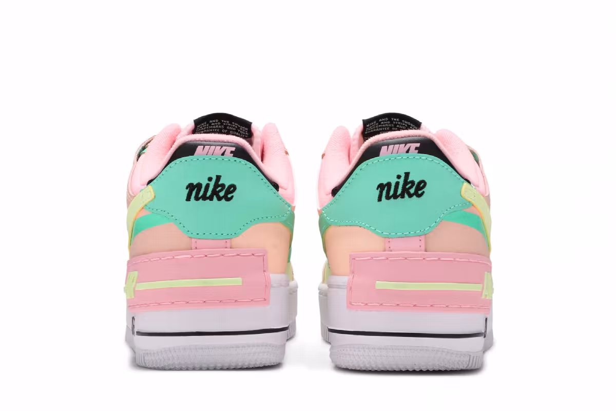 Nike Women's Air Force 1 Shadow Arctic Punch Barely Volt, view 7