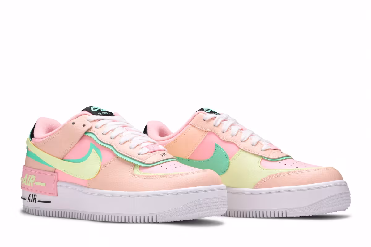 Nike Women's Air Force 1 Shadow Arctic Punch Barely Volt, view 9