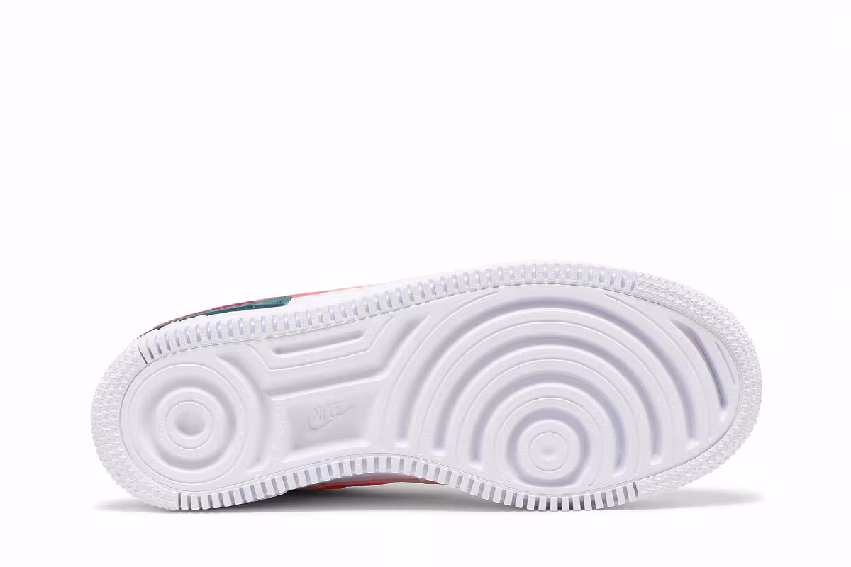 Nike Women's Air Force 1 Shadow White Solar Red, view 5