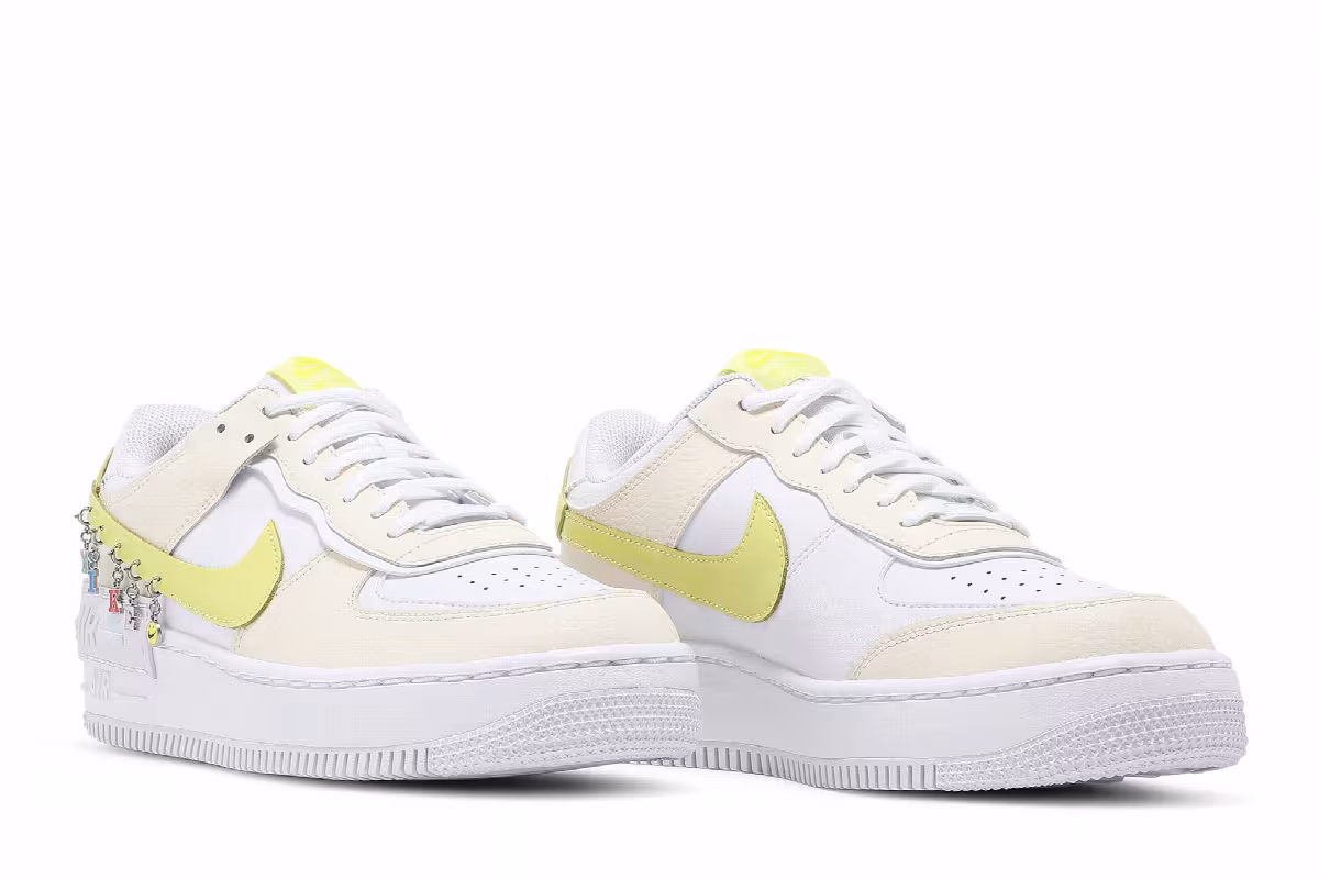 Nike Women's Air Force 1 Shadow SE Pale Ivory Light Zitron, view 9