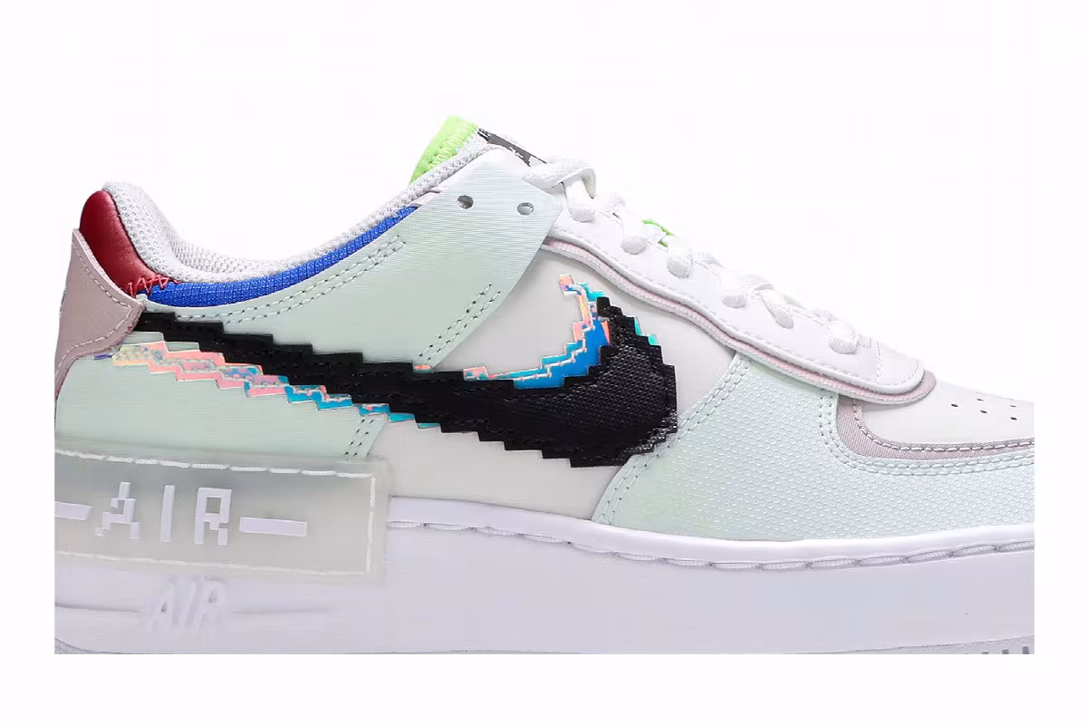 Nike Women's Air Force 1 Shadow SE Pixel Swoosh - Barely Green, view 3