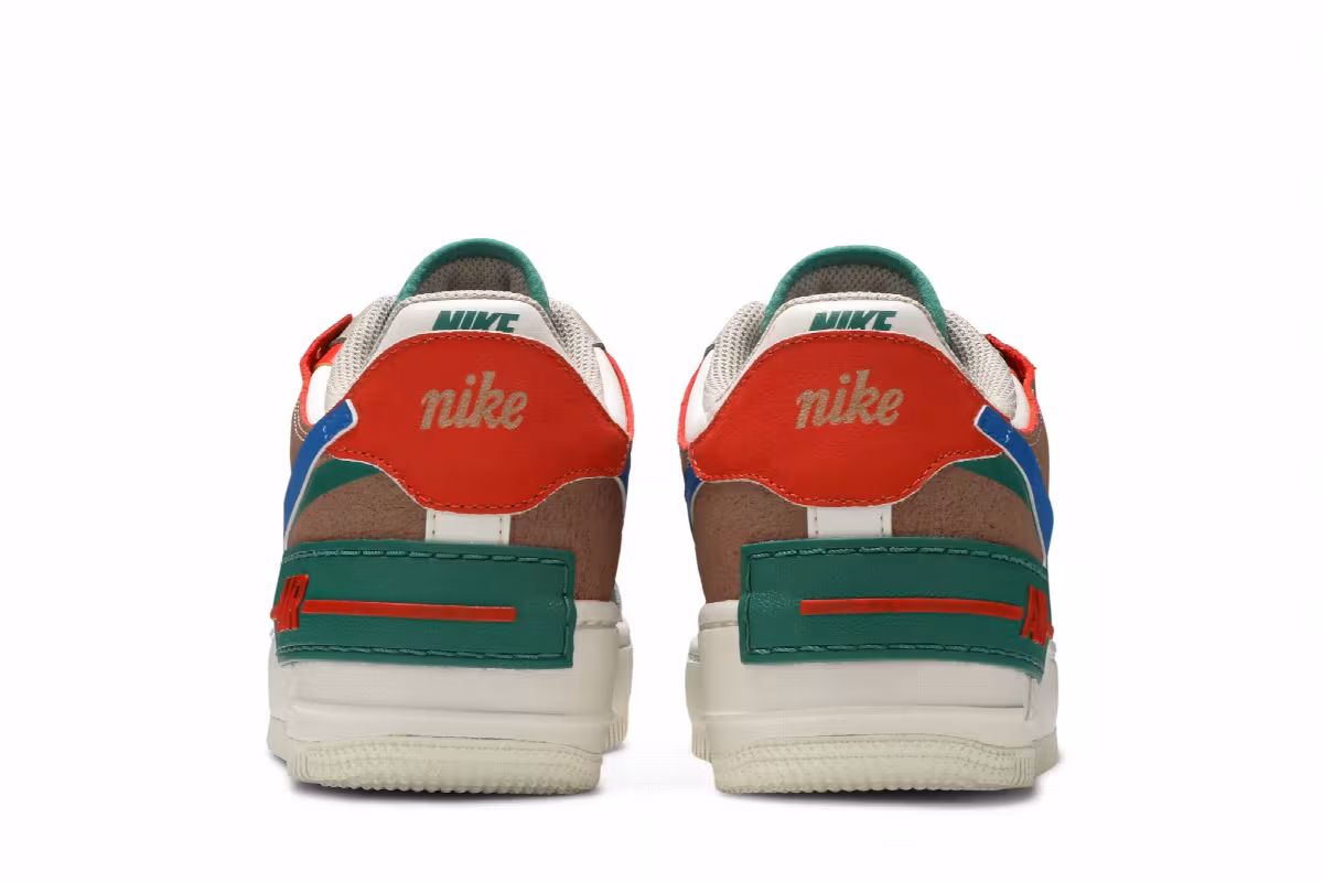 Nike Women's Air Force 1 Shadow Sail Signal Blue Green, view 7