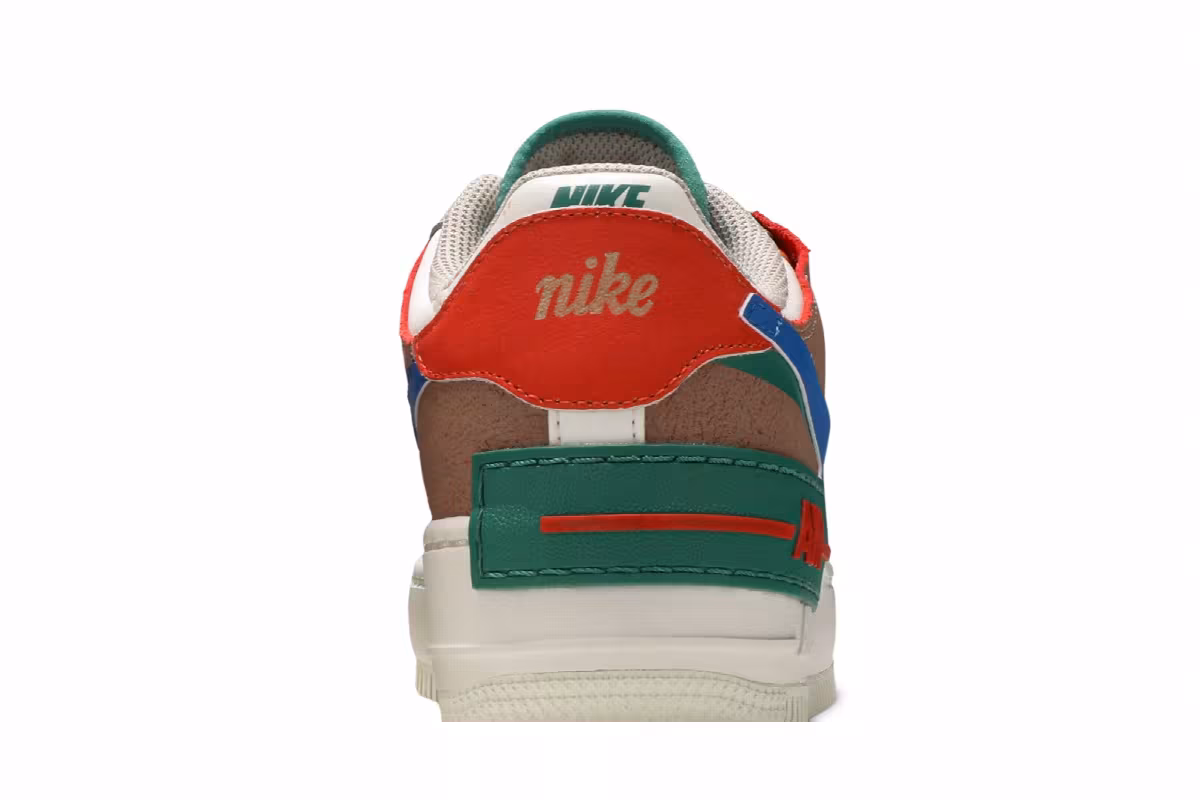 Nike Women's Air Force 1 Shadow Sail Signal Blue Green, view 8