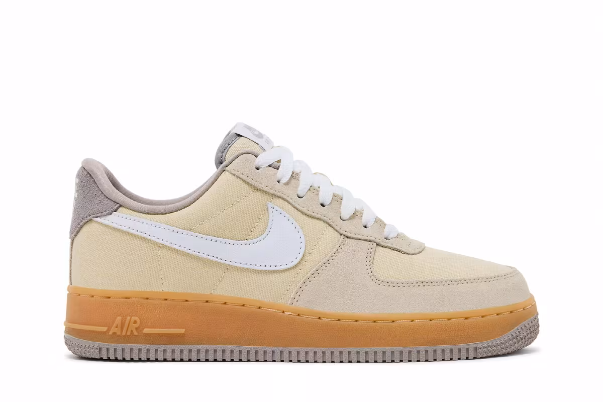 Nike Women's Air Force 1 Light Khaki College Grey Gum, view 2