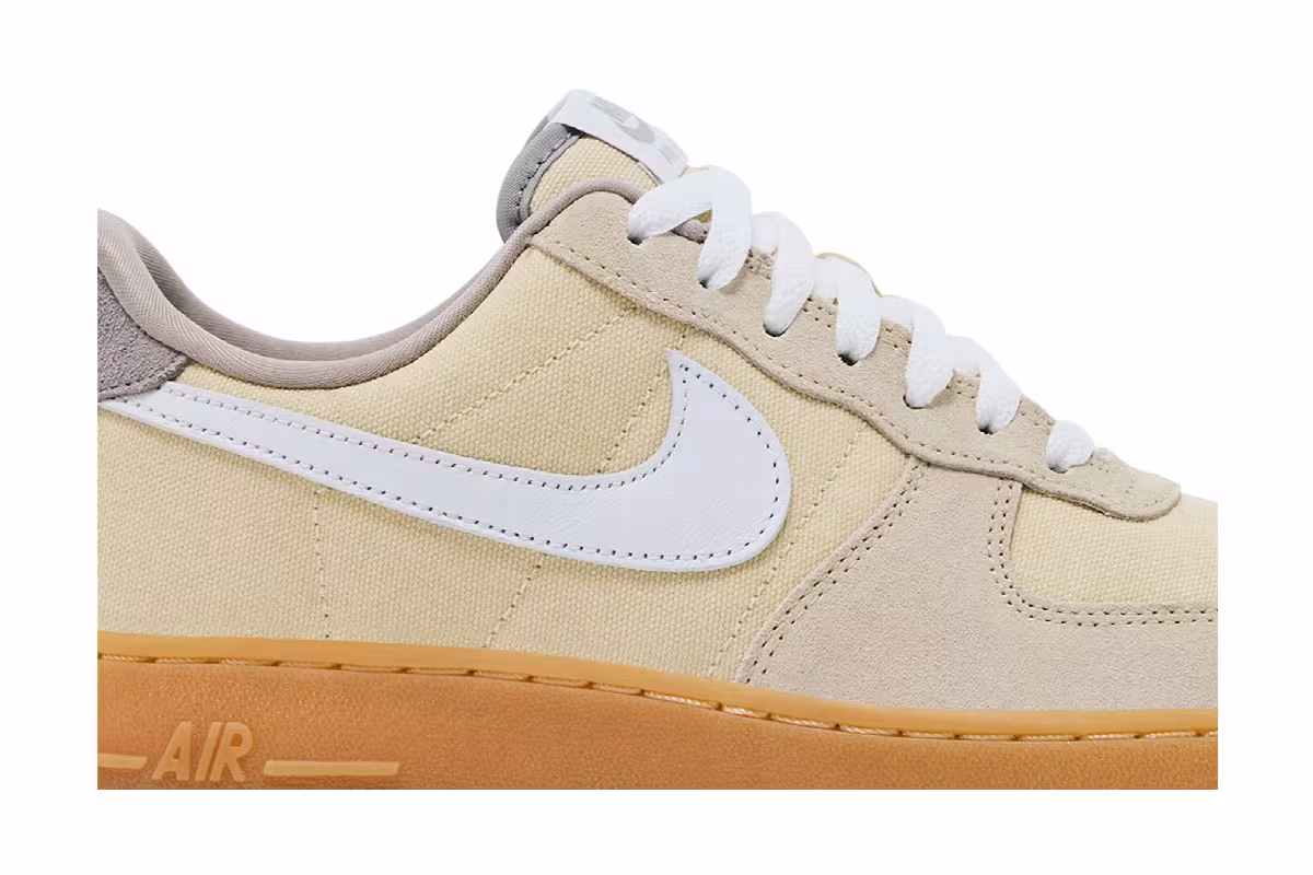 Nike Women's Air Force 1 Light Khaki College Grey Gum, view 3