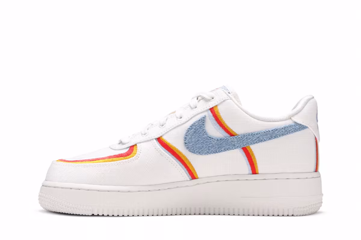 Nike Women's Air Force 1 Low Sail Denim Swoosh, view 4