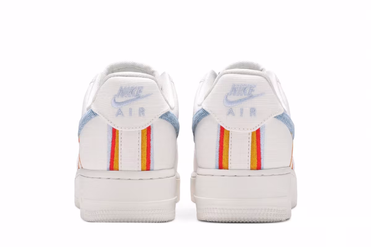 Nike Women's Air Force 1 Low Sail Denim Swoosh, view 7