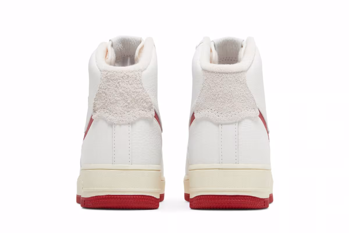Nike Women's Air Force 1 High Sculpt White Gym Red, view 7