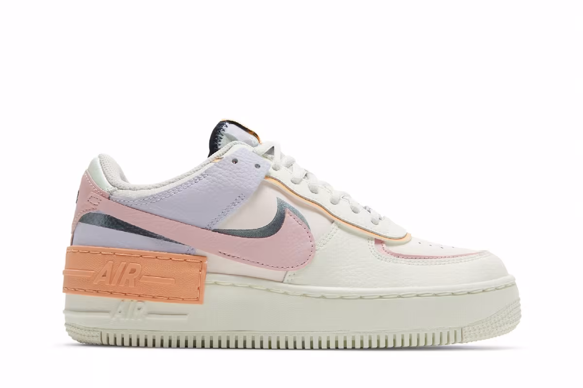 Nike Women's Air Force 1 Shadow Orange Chalk Pink Glaze, view 2