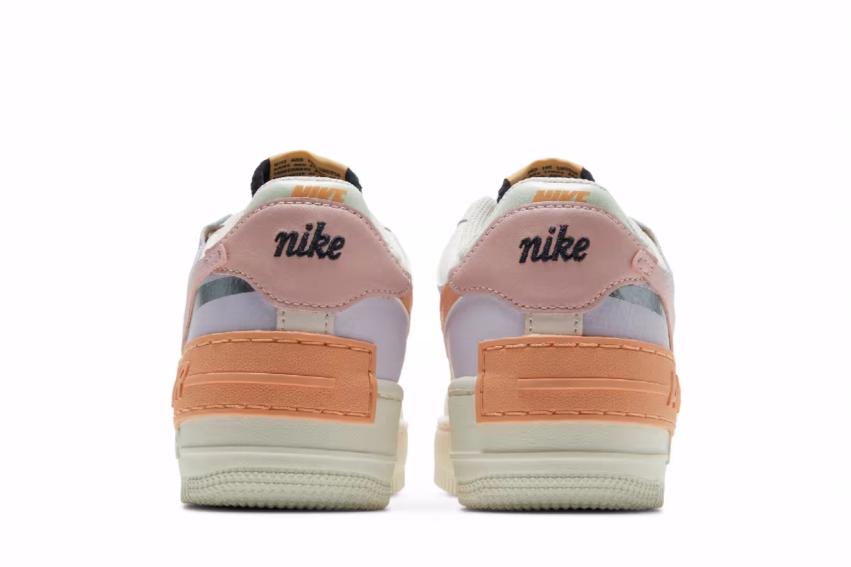Nike Women's Air Force 1 Shadow Orange Chalk Pink Glaze, view 7