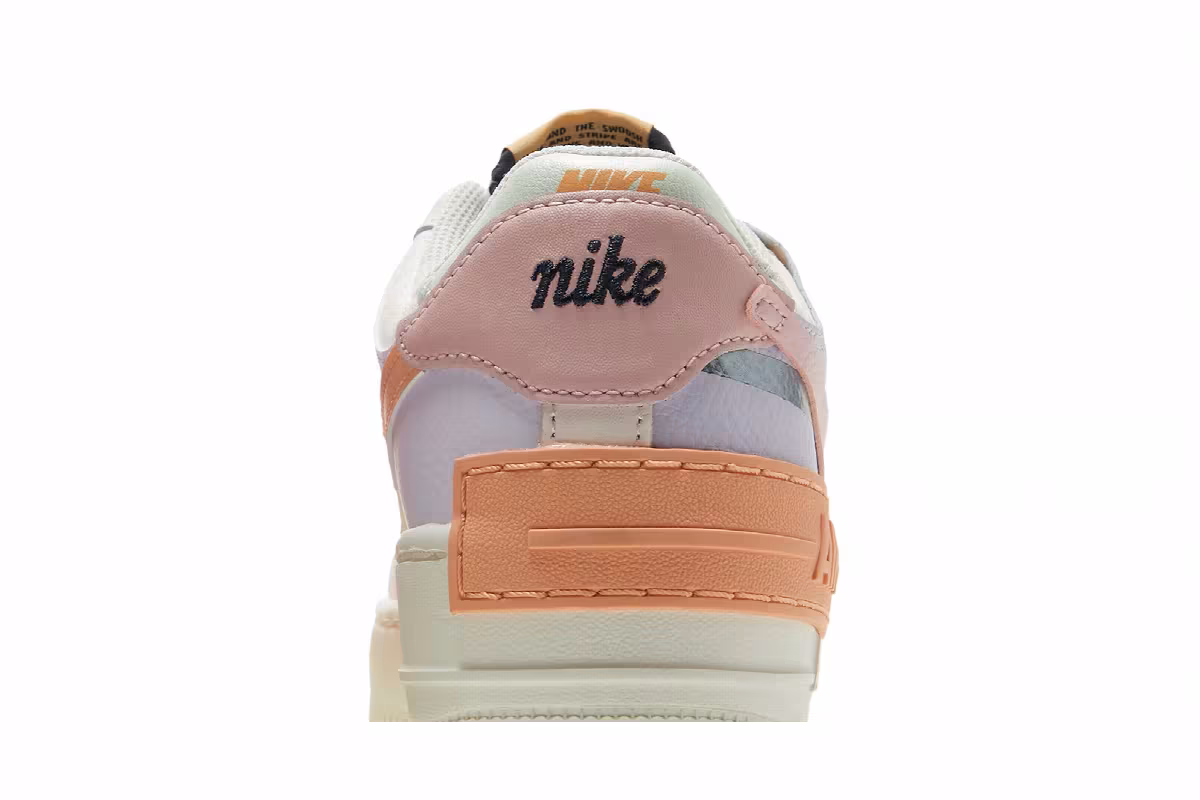 Nike Women's Air Force 1 Shadow Orange Chalk Pink Glaze, view 8