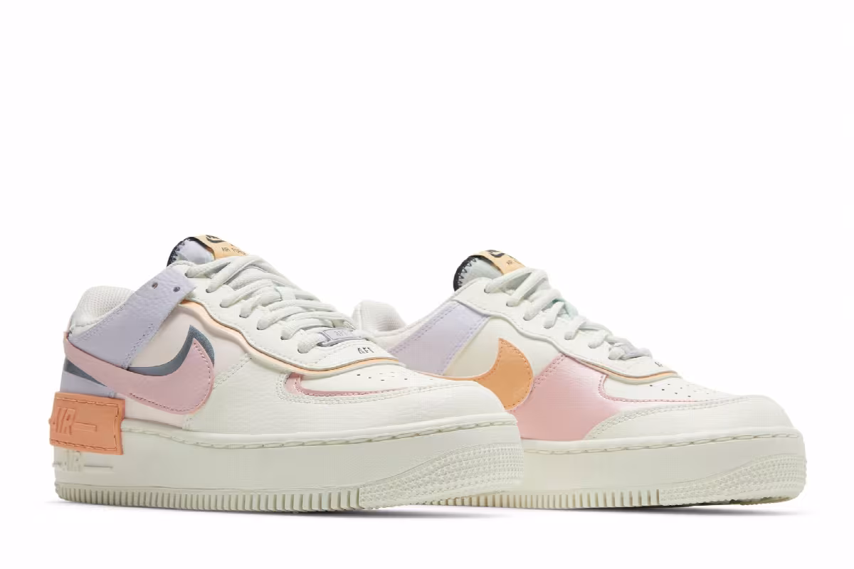 Nike Women's Air Force 1 Shadow Orange Chalk Pink Glaze, view 9