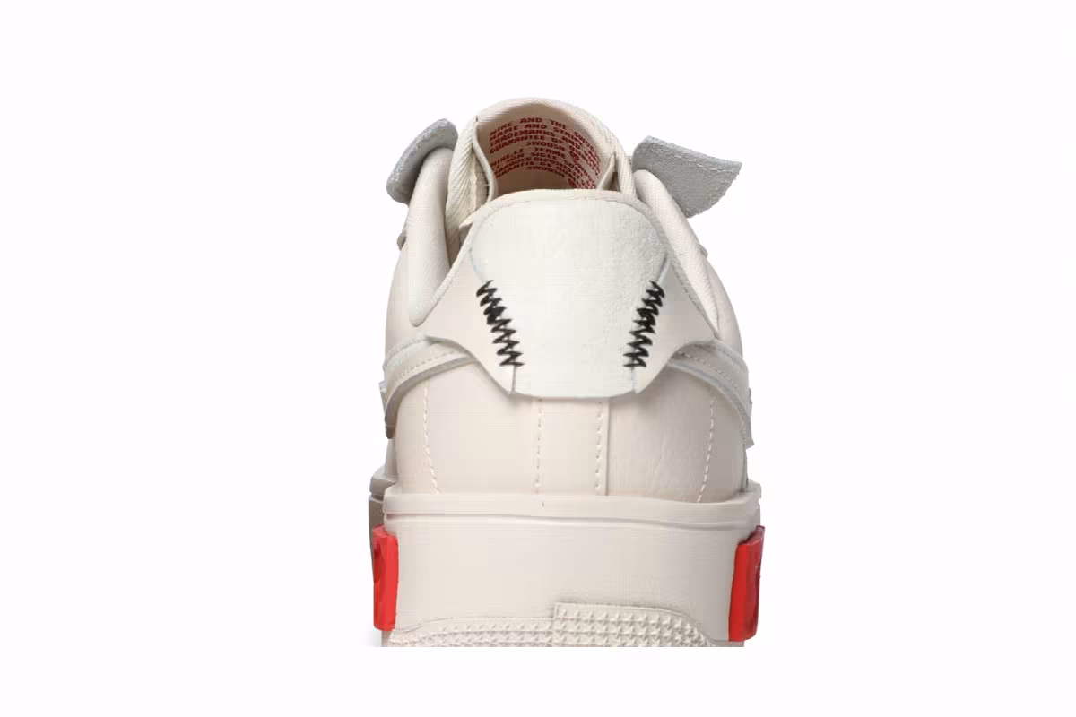 Nike Women's Air Force 1 Fontanka Pearl White University Red, view 8