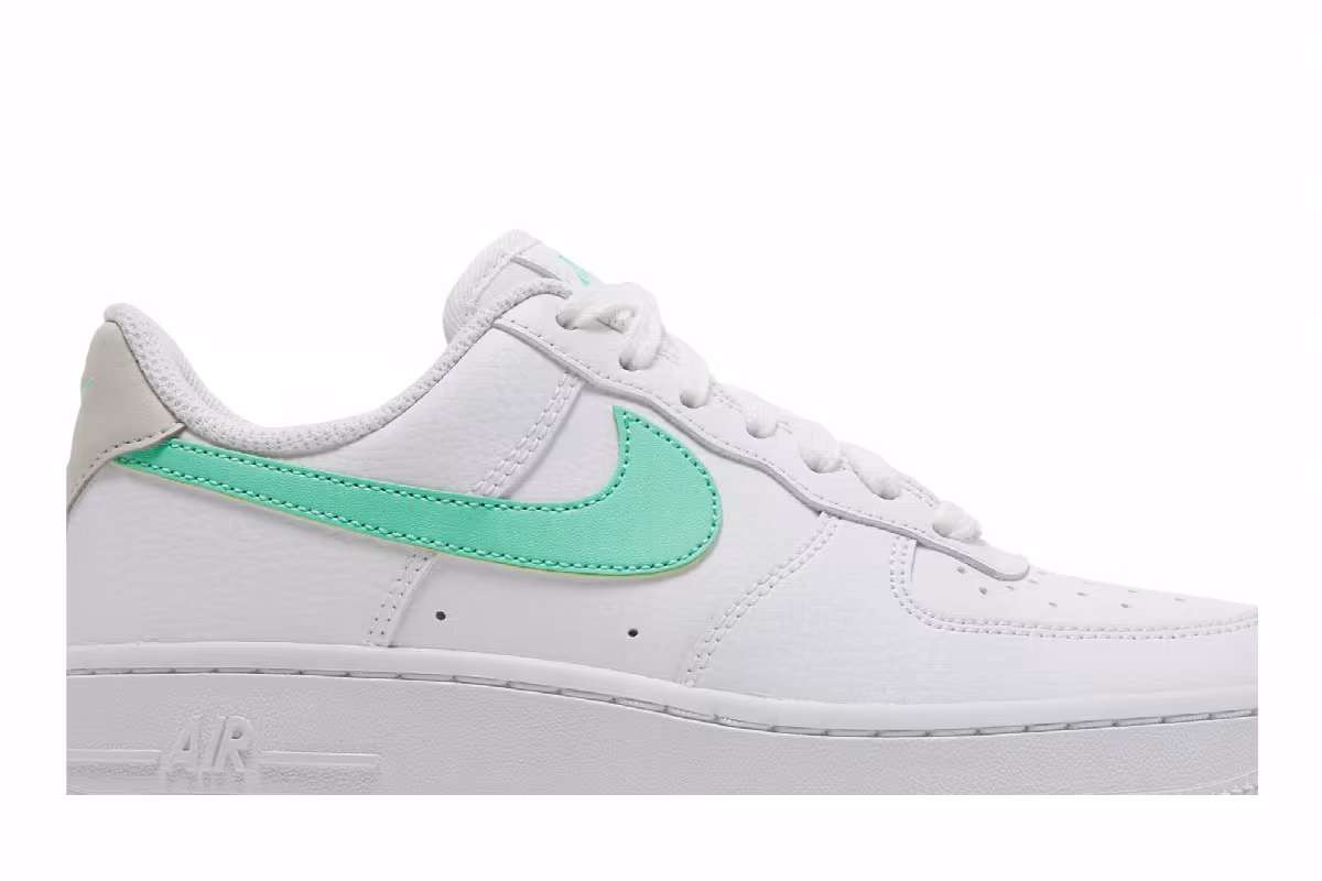 Nike Women's Air Force 1 White Green Glow, view 3