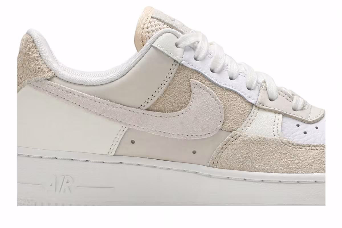 Nike Women's Air Force 1 Coconut Milk Patchwork, view 3