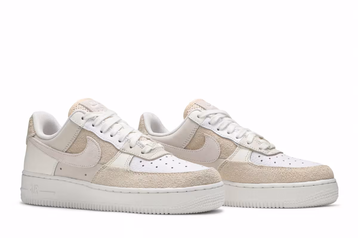 Nike Women's Air Force 1 Coconut Milk Patchwork, view 9