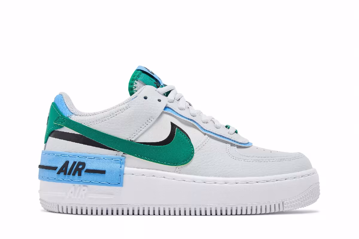 Nike Women's Air Force 1 Shadow Photon Dust Malachite, view 2