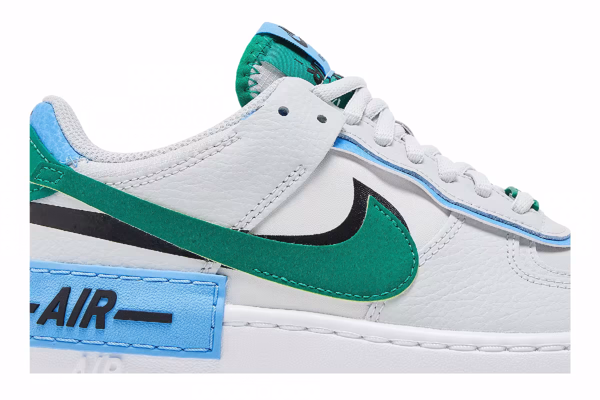 Nike Women's Air Force 1 Shadow Photon Dust Malachite, view 3