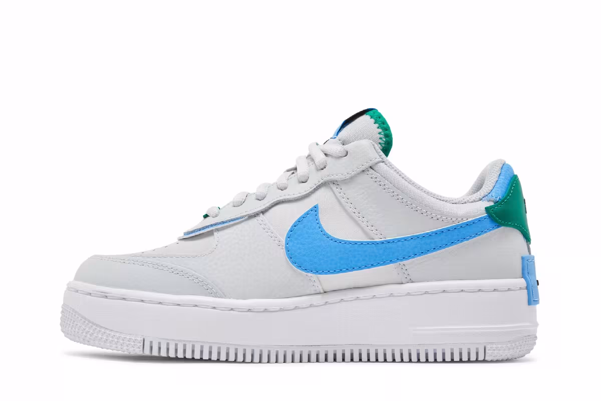 Nike Women's Air Force 1 Shadow Photon Dust Malachite, view 4