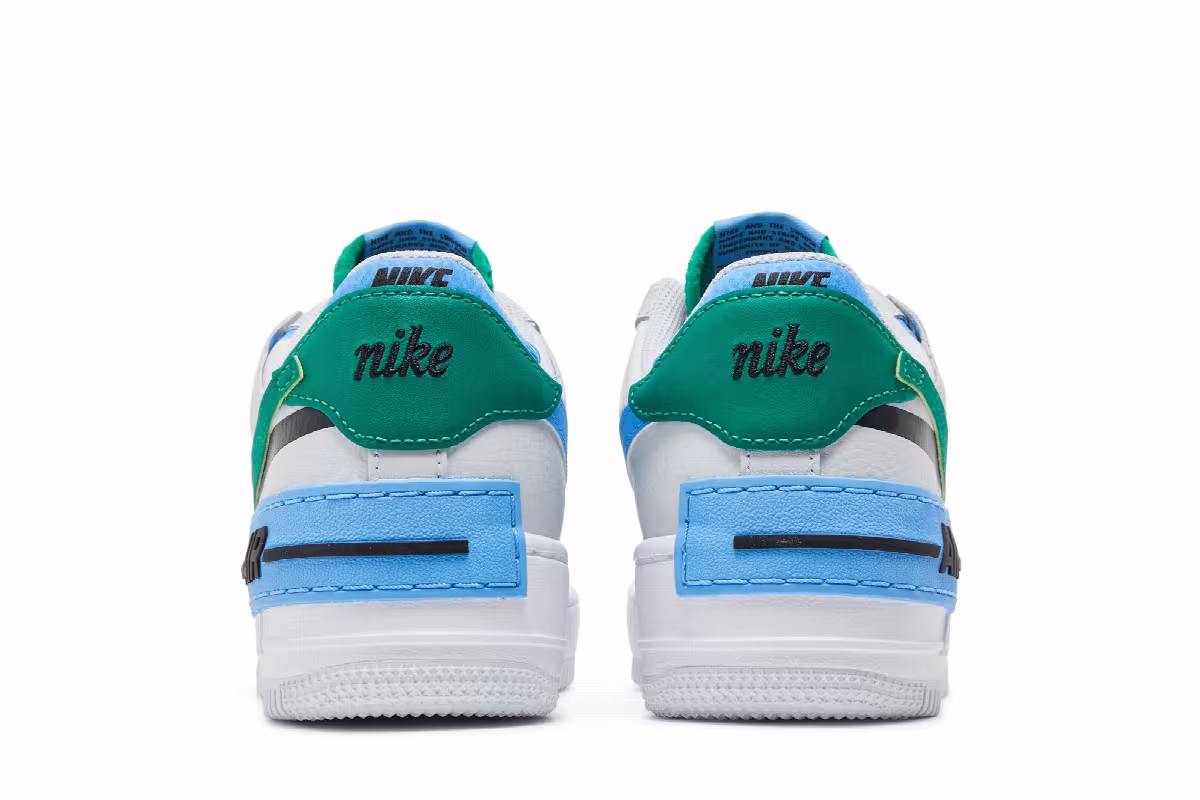 Nike Women's Air Force 1 Shadow Photon Dust Malachite, view 7