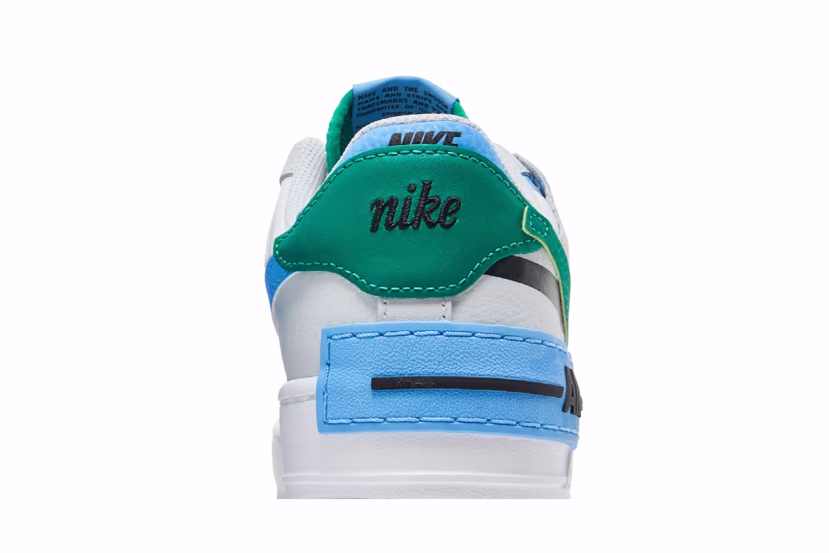 Nike Women's Air Force 1 Shadow Photon Dust Malachite, view 8