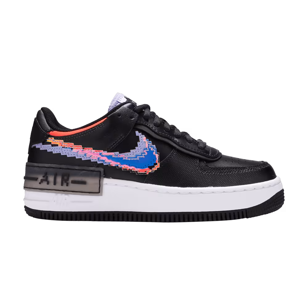 Nike Women's Air Force 1 Shadow SE Pixel Swoosh - Off Noir