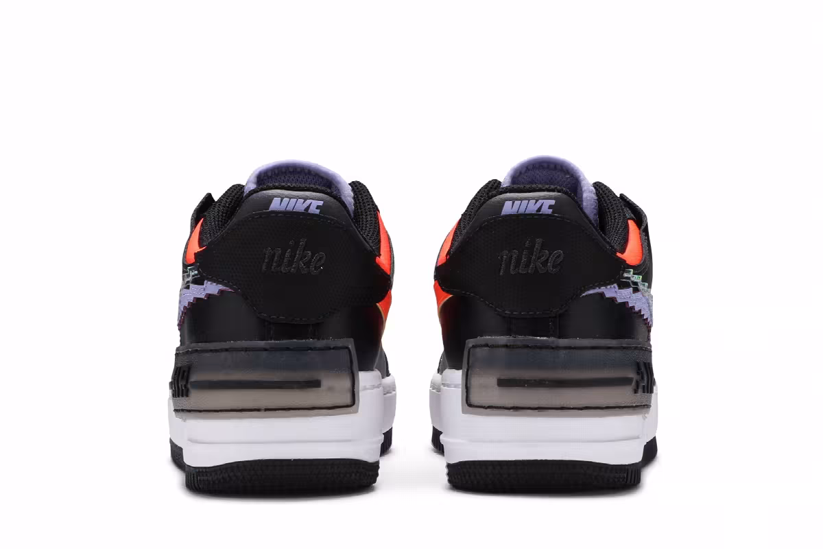 Nike Women's Air Force 1 Shadow SE Pixel Swoosh - Off Noir, view 7