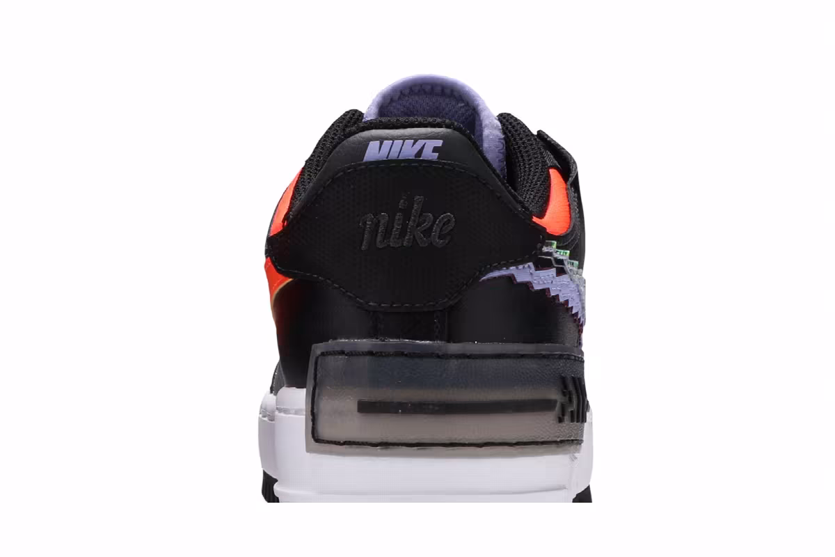 Nike Women's Air Force 1 Shadow SE Pixel Swoosh - Off Noir, view 8
