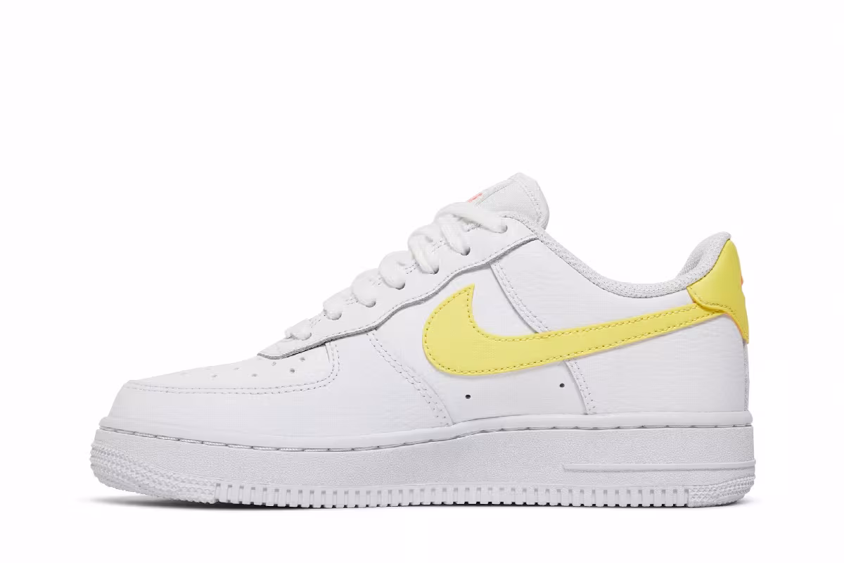 Nike Women's Air Force 1 White Light Citron, view 4