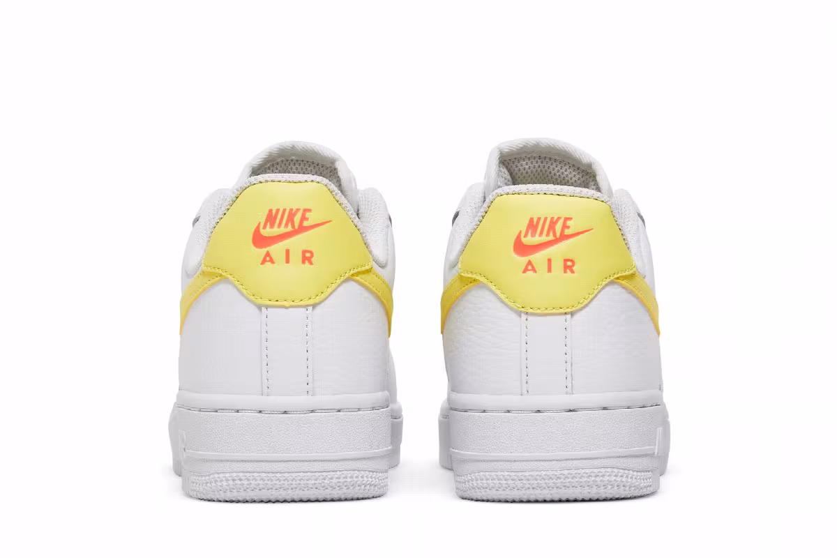 Nike Women's Air Force 1 White Light Citron, view 7