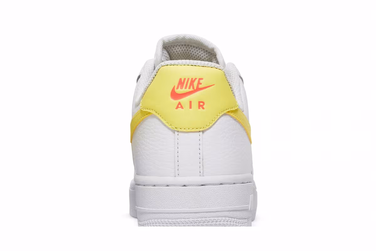 Nike Women's Air Force 1 White Light Citron, view 8