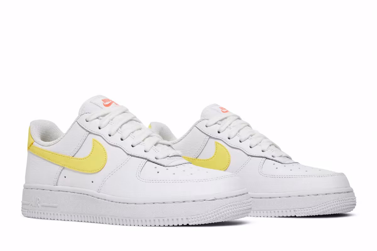 Nike Women's Air Force 1 White Light Citron, view 9