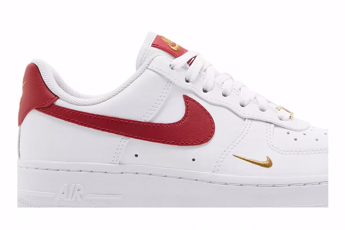 Nike Women's Air Force 1 Essential Low White Gym Red, view 3