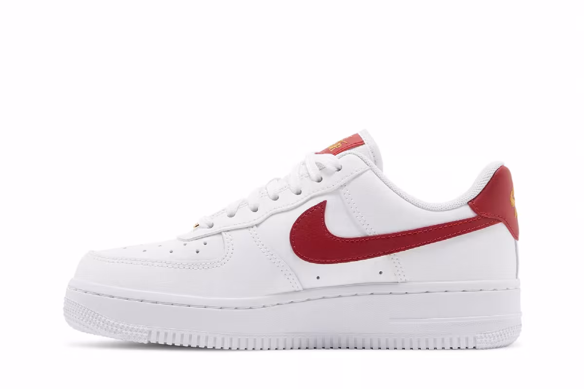 Nike Women's Air Force 1 Essential Low White Gym Red, view 4